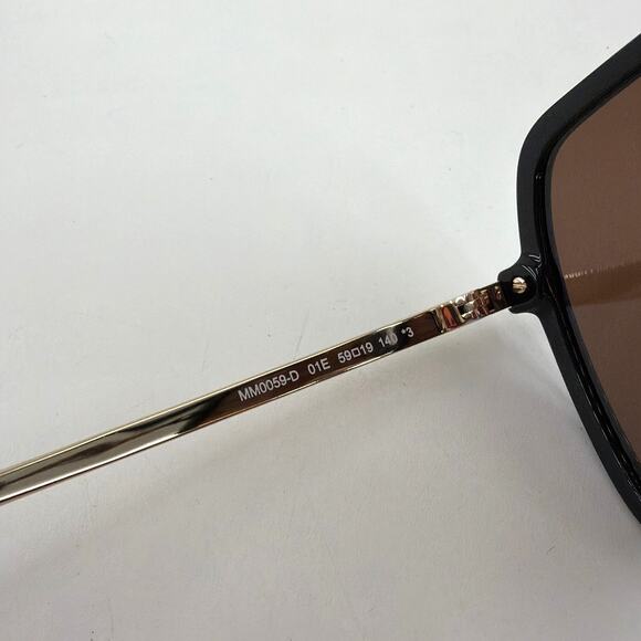 MaxMara Women's Shiny Black Brown Eyewear Sunglasses - Picture 10 of 13